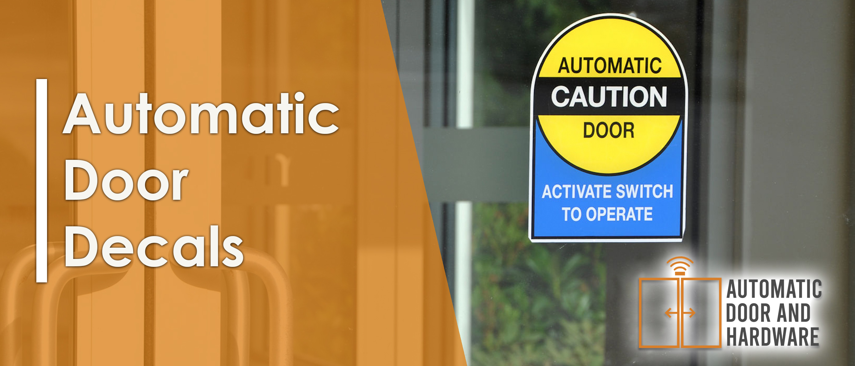 Automatic Door Self Adhesive Vinyl Decal Safety Sign 150mm x 50mm warn0010 
