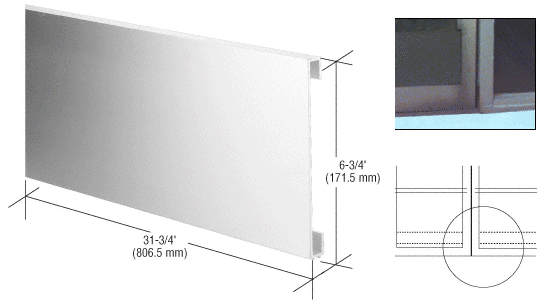 Aluminum 10 inch Bottom Rail Adaptor