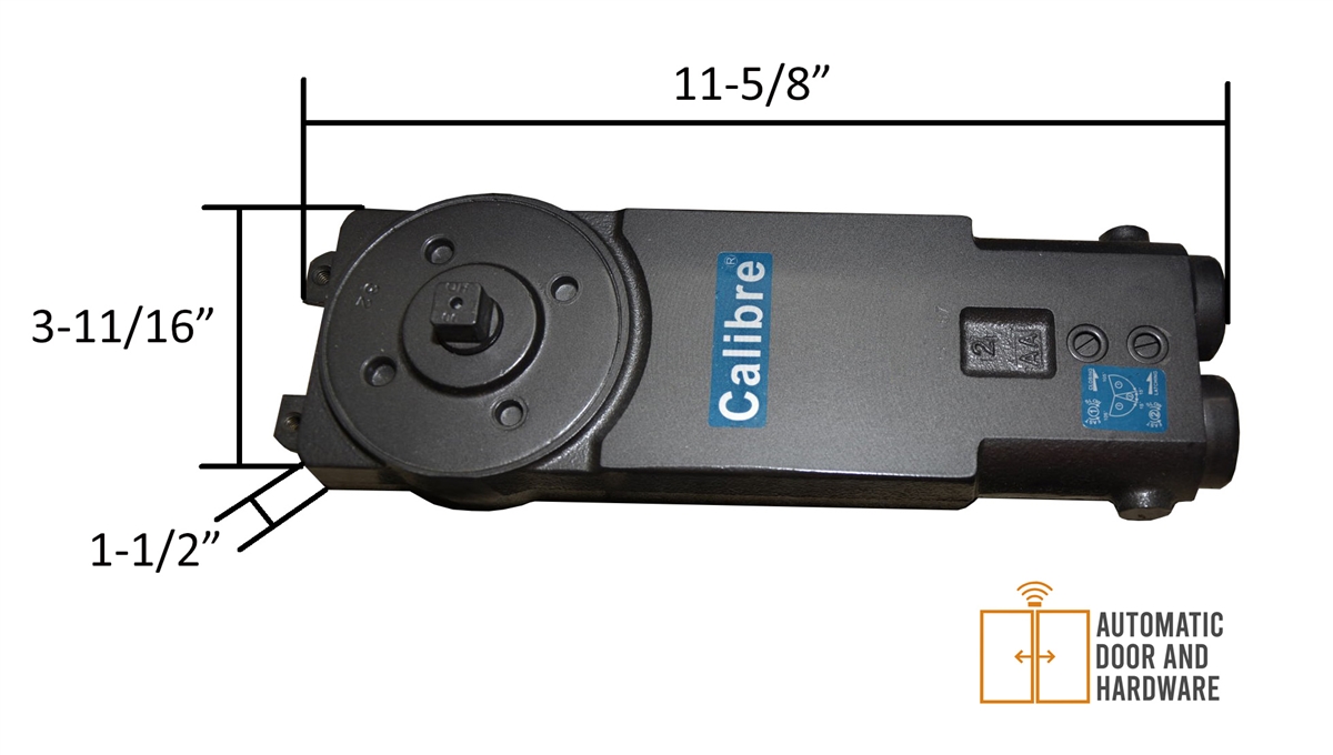 Calibre Overhead Concealed Door Closer, Adjustable Spring Power, 105 Degree  Full Open Position With Hold Open Function
