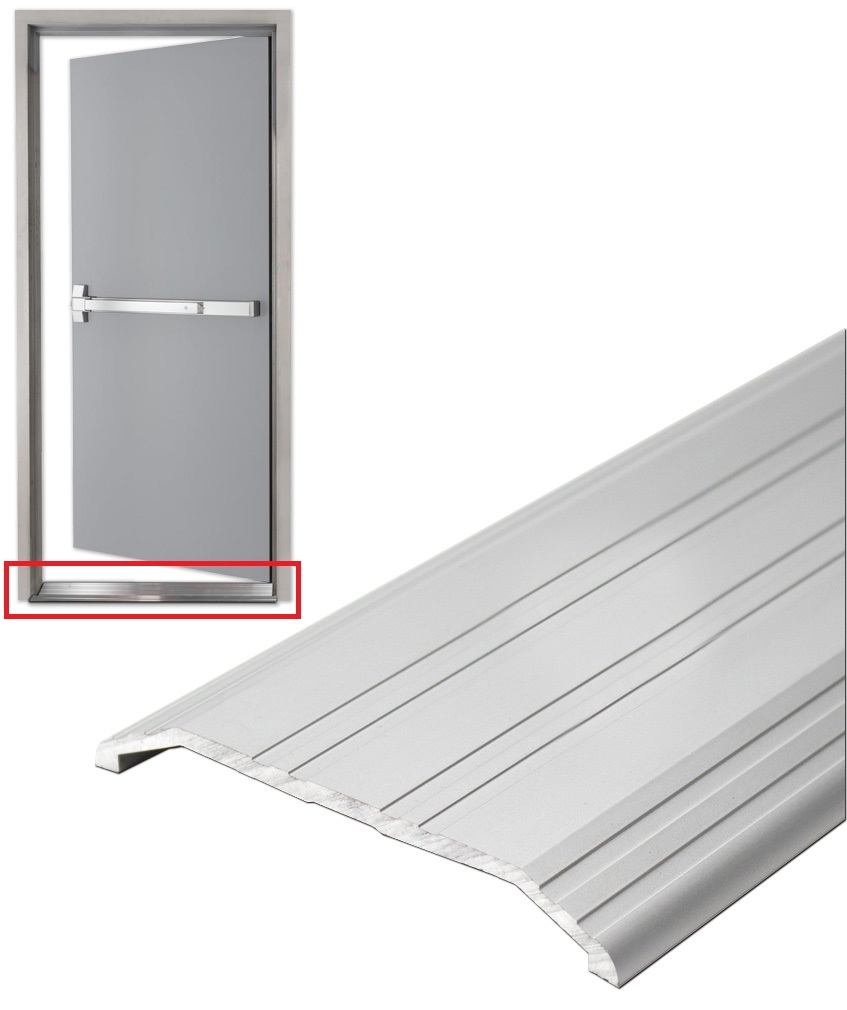 4 in. Wide x 1/2 in. Tall x 48 in. Length Aluminum Saddle Threshold ...
