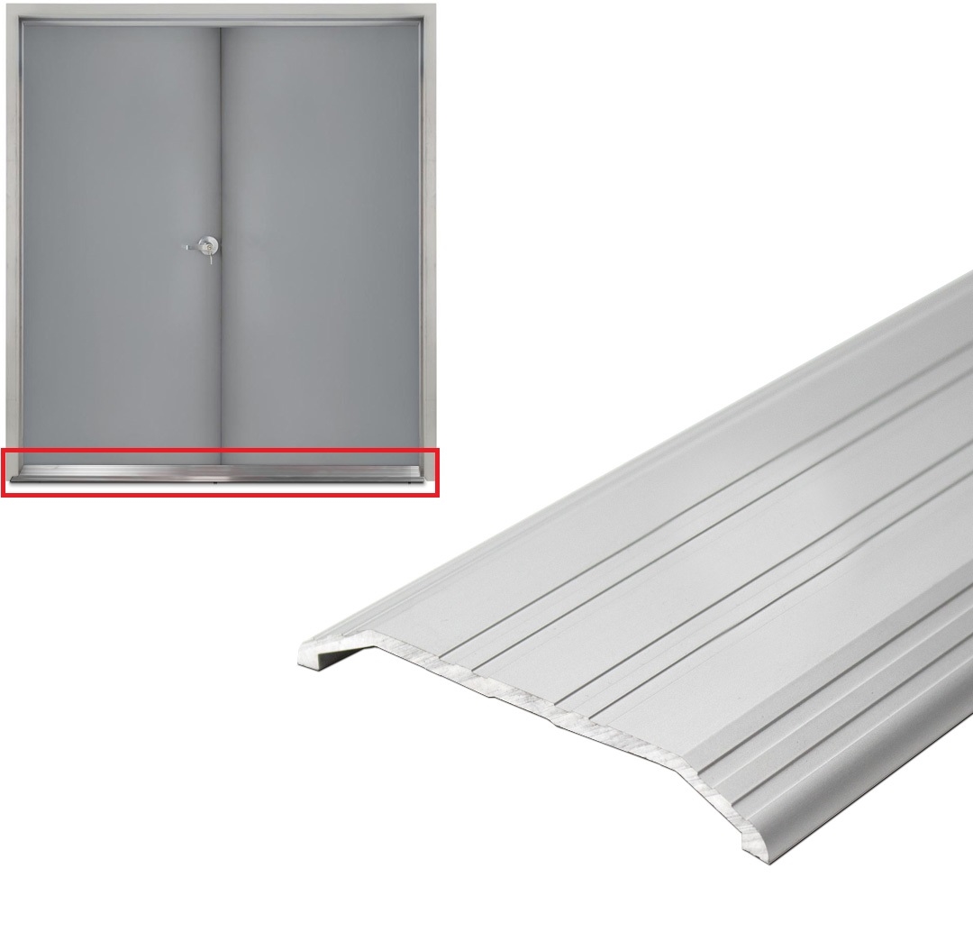 4 in. Wide x 1/2 in. Tall x 72 in. Length Aluminum Saddle Threshold ...