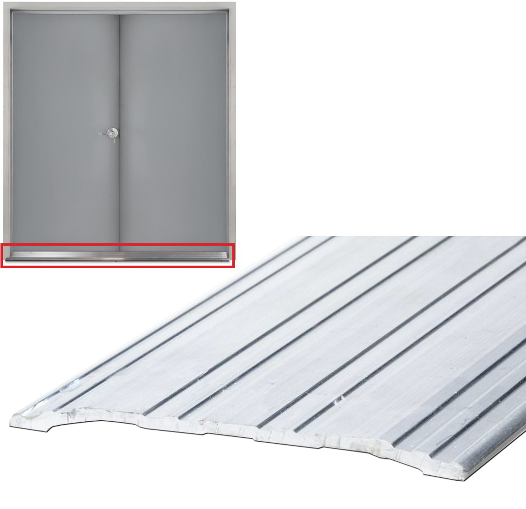 4 in. Wide x 1/4 in. Tall x 96 in. Length Aluminum Saddle Threshold ...