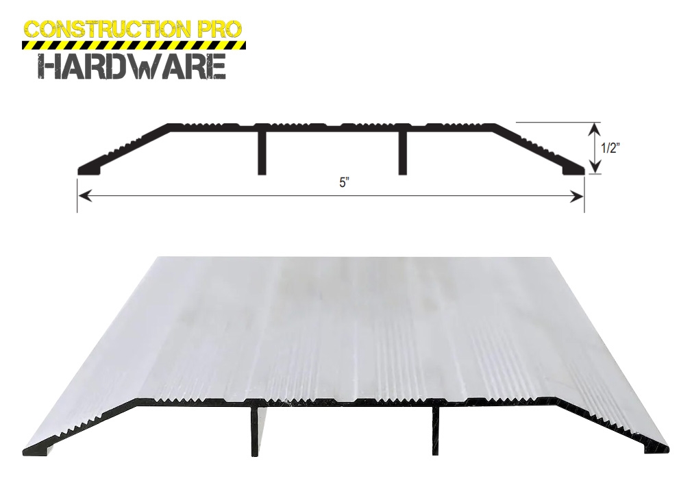 5 in. Wide x 1/2 in. Tall x 96 in. Length Aluminum Saddle