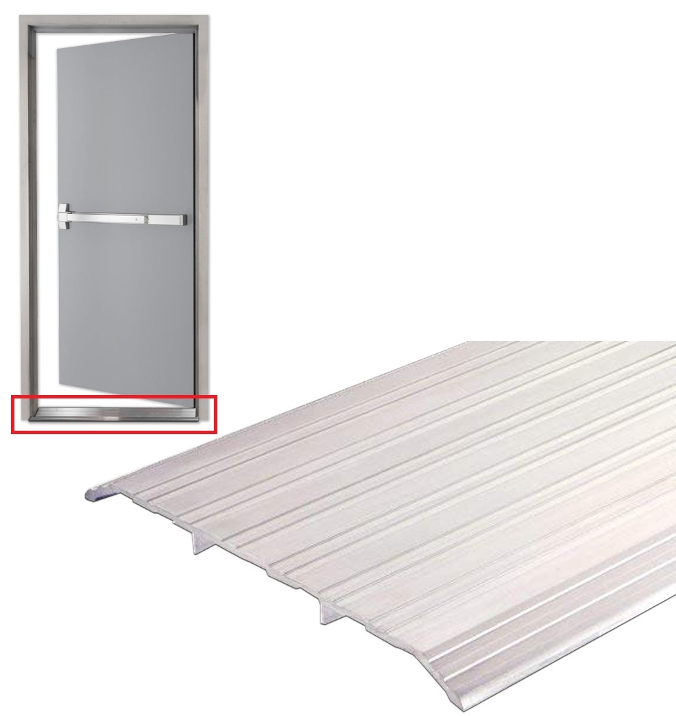 6 in. Wide x 1/2 in. Tall x 36 in. Length Aluminum Saddle Threshold ...