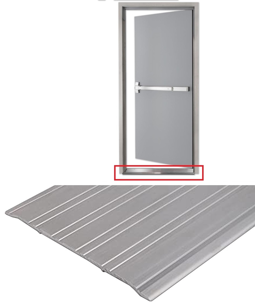 6 in. Wide x 1/4 in. Tall x 36 in. Length Aluminum Saddle Threshold ...