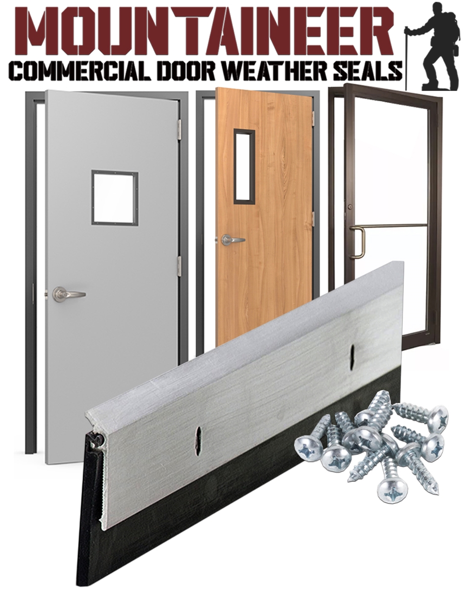 Black 7 Inch 20 Foot Spool Miller Edge LS-0107-20 Bottom Loop Seal / Weather Seal for Doors
