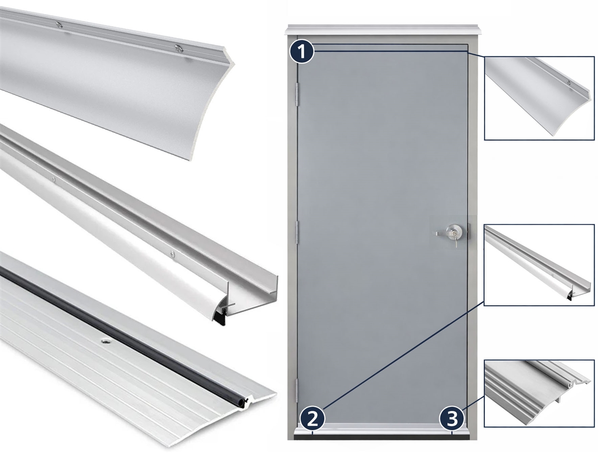 Heavy Duty 5 inch Wide x 3/4 inch Tall Aluminum Half Saddle